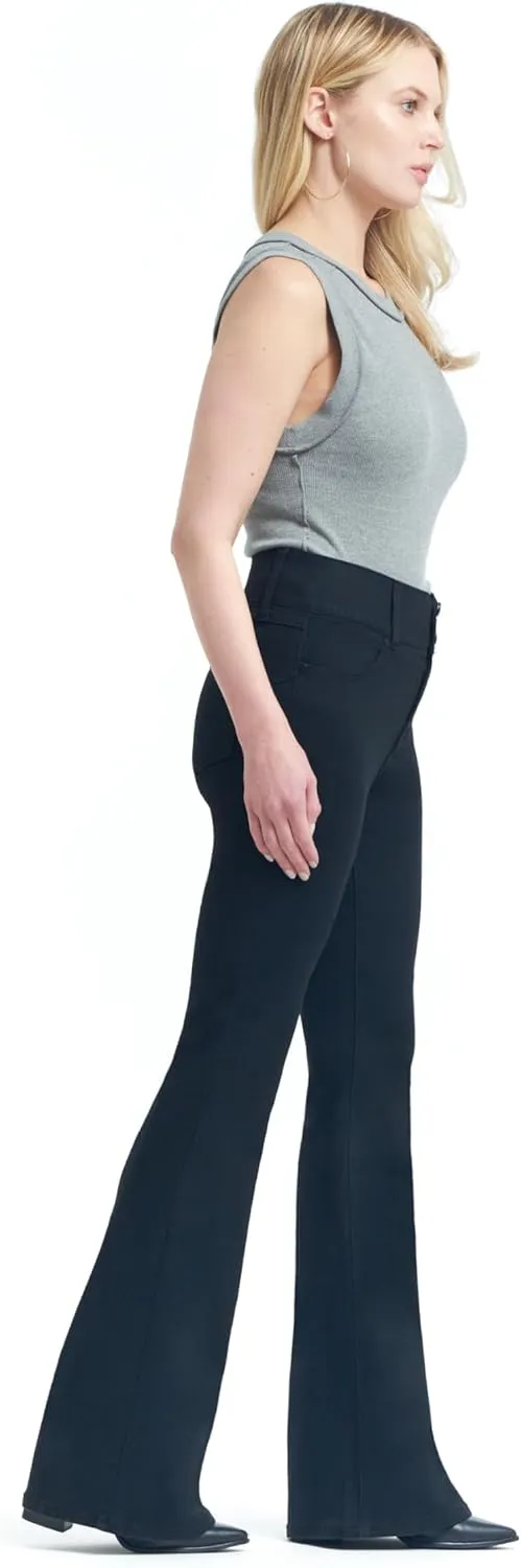 1822 Denim Oretha High-Rise Jeans for Women: Dark Blue Stretchy Waist, Premium Contour Fit Stretch Denim