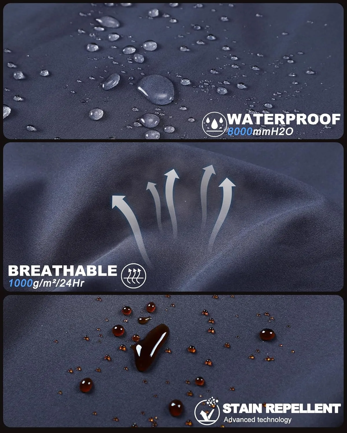 33,000ft Men's Lightweight Softshell Jacket Warm Fleece Lined Windbreaker Waterproof Soft Shell for Outdoor Hiking