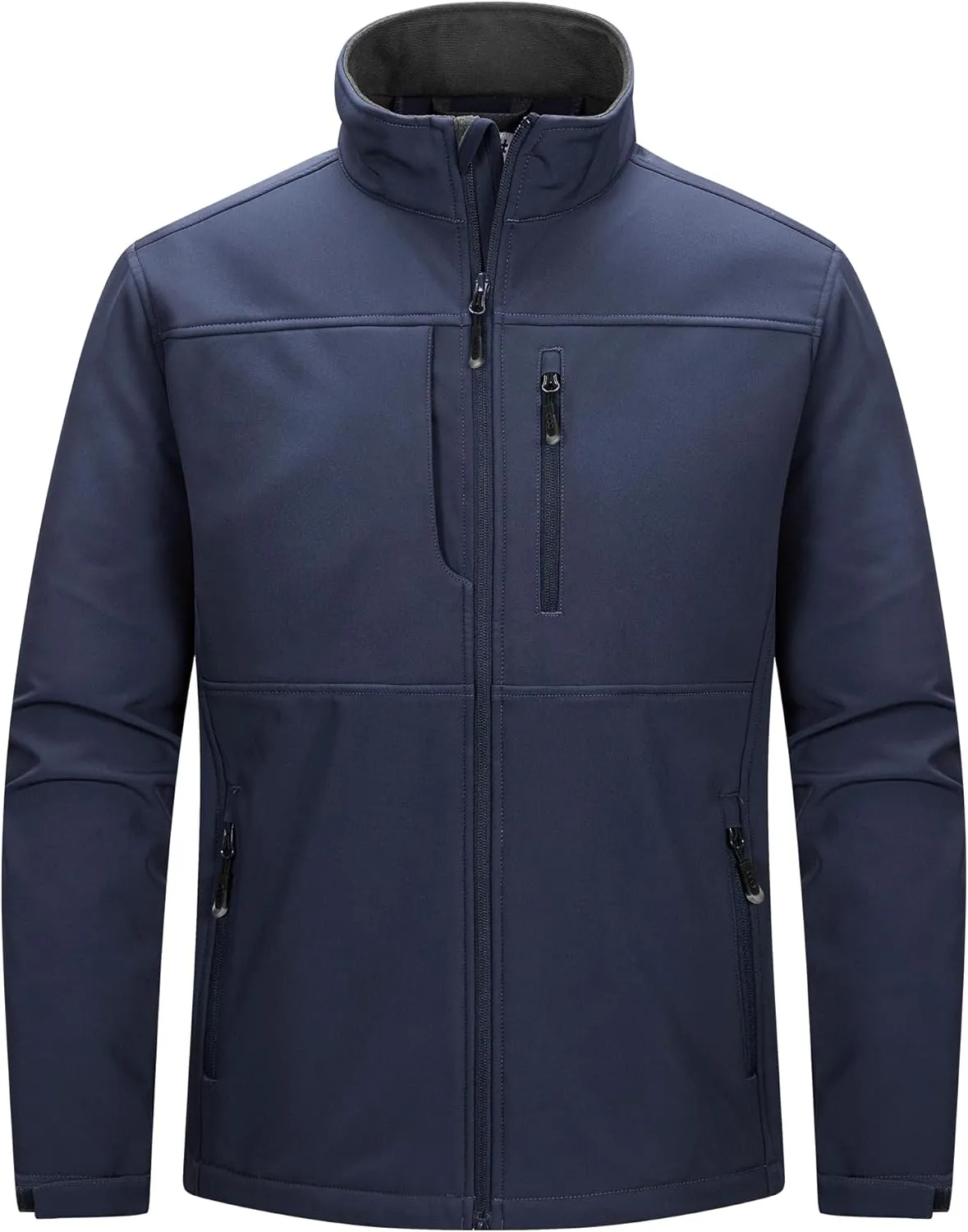 33,000ft Men's Lightweight Softshell Jacket Warm Fleece Lined Windbreaker Waterproof Soft Shell for Outdoor Hiking