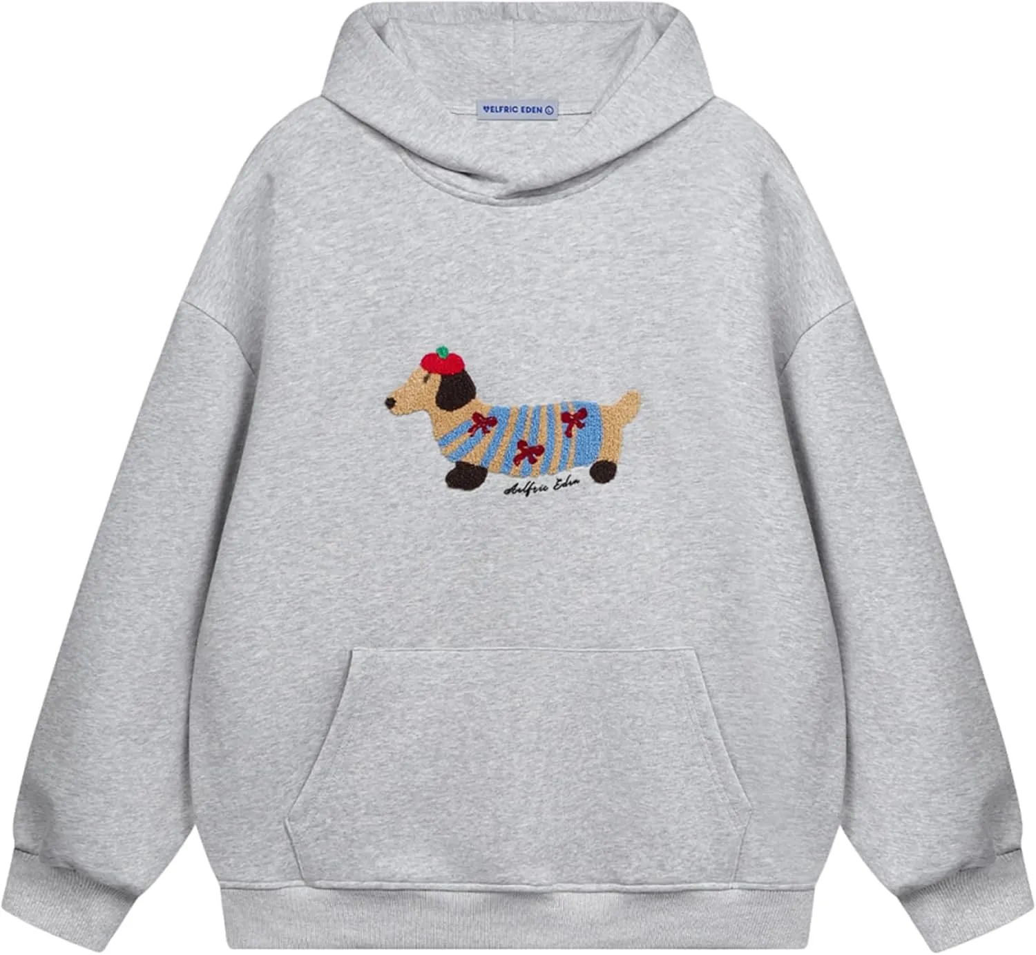 Aelfric Eden Cartoon Dog Hoodie Couple Hooded Sweatshirt Long Sleeve Pullover Oversized Hoodies 2025 Outfits