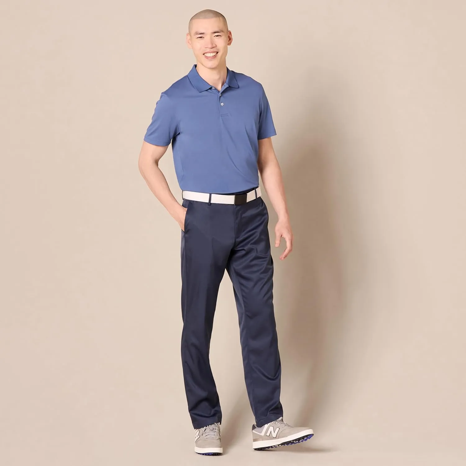 Amazon Essentials Men's Golf Polo Shirt, Short Sleeve, Dri Fit, Slim-Fit, Quick-Dry