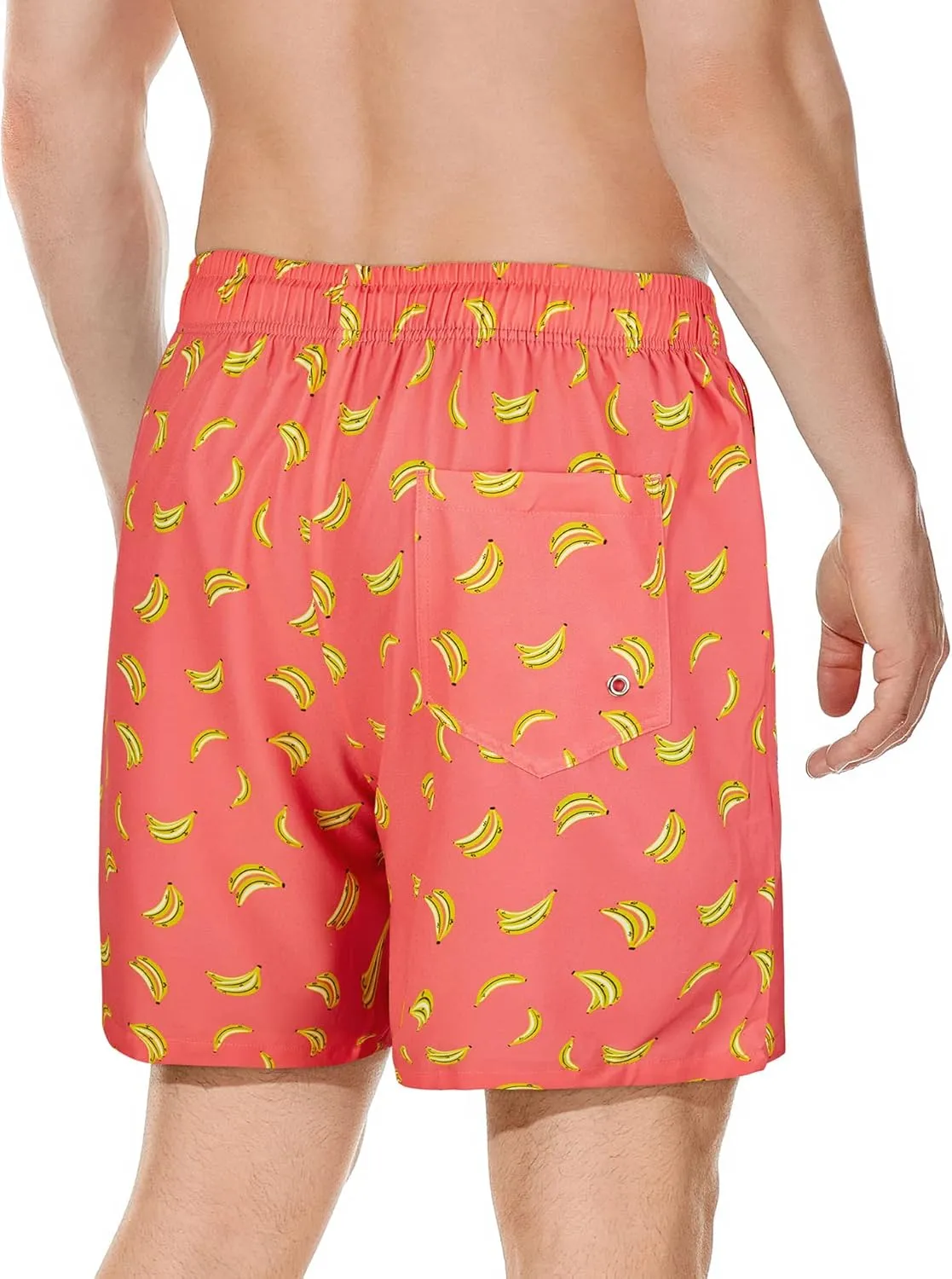 American Trends Men's Swim Trunks Board Shorts Quick Dry Mens Swimming Trunks with Compression Liner