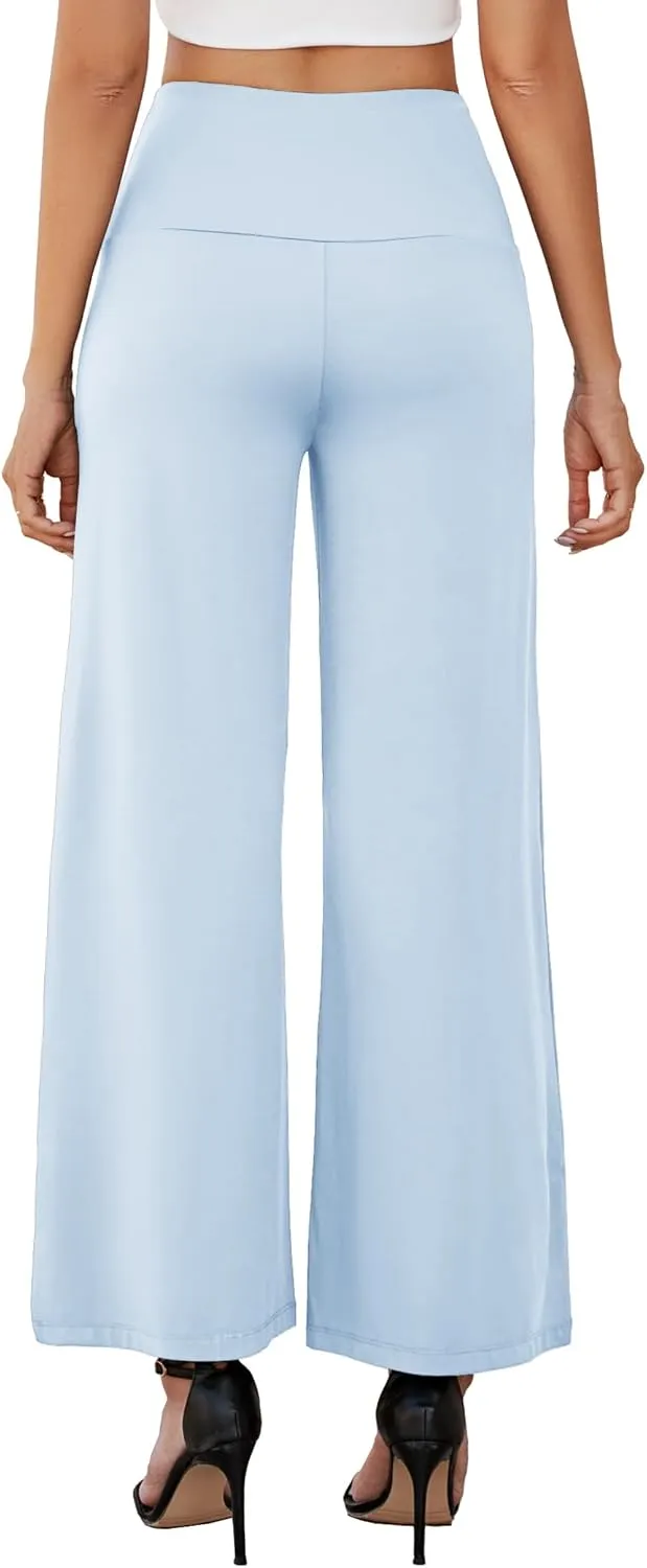 Arolina Women's Stretchy Wide Leg Palazzo Lounge Pants with Pockets Casual Comfy High Waist Palazzo Pants for Women Dressy