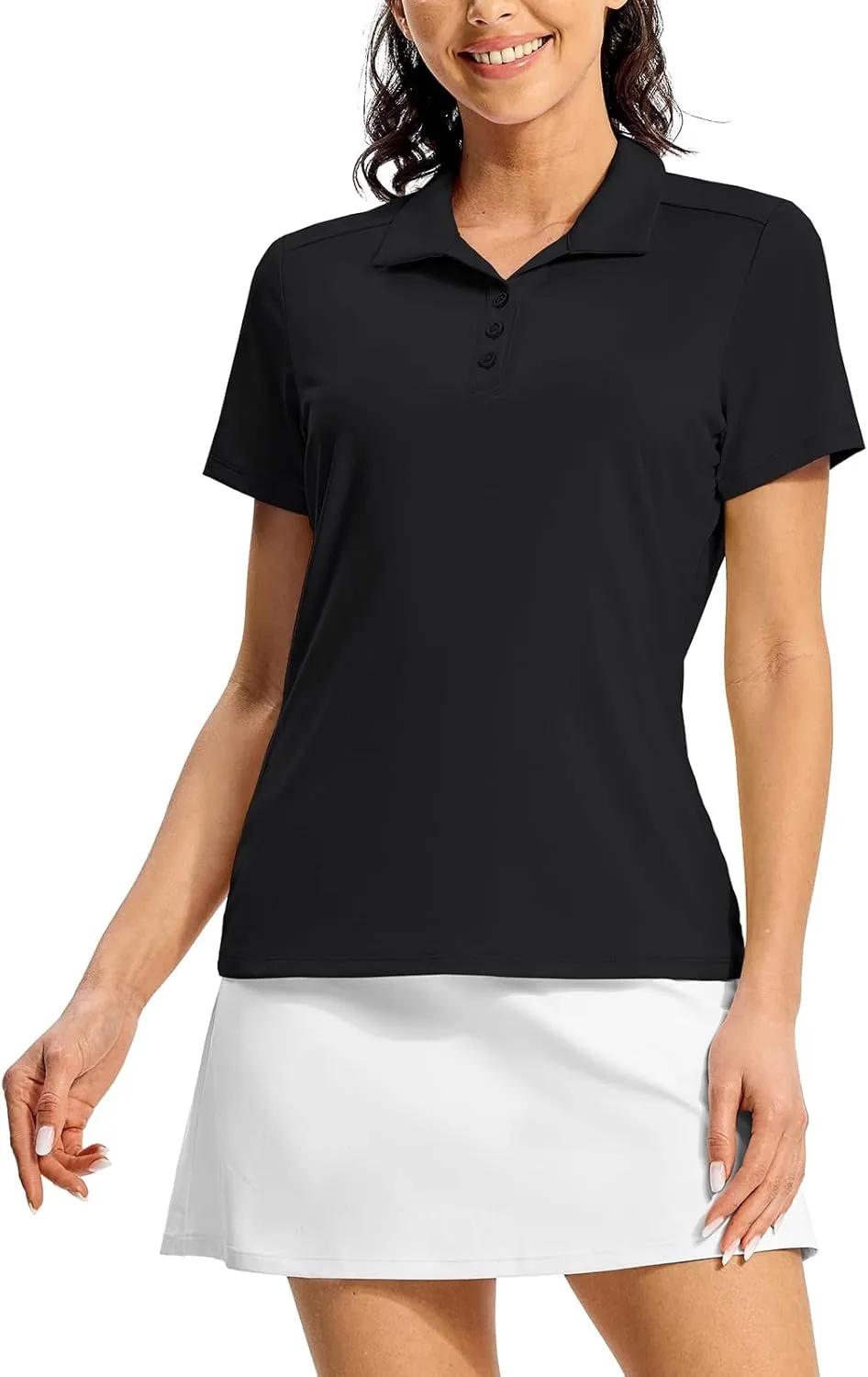 BGOWATU Women's Polo Shirts Golf Tennis Shirts Short Sleeve 3 Buttons Collared Casual Top UV Sun Protection Dry Fit