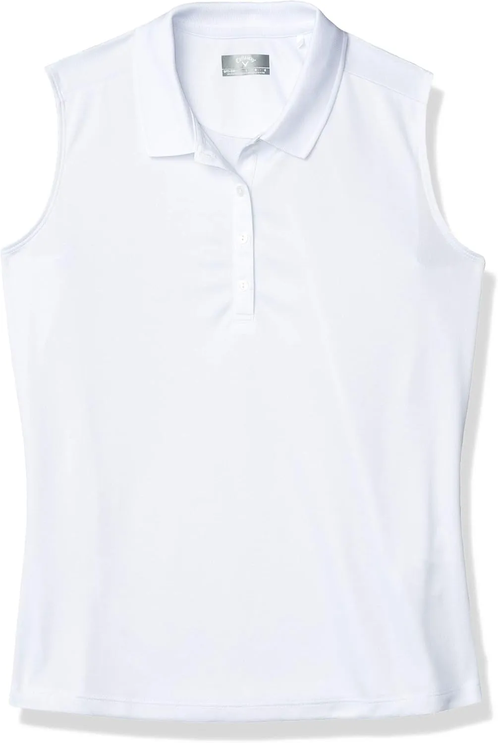 Callaway Womens Opti-Dri Sleeveless Golf Polo with UV Block Sun Protection, Flexible Fit, Ladies Performance Apparel