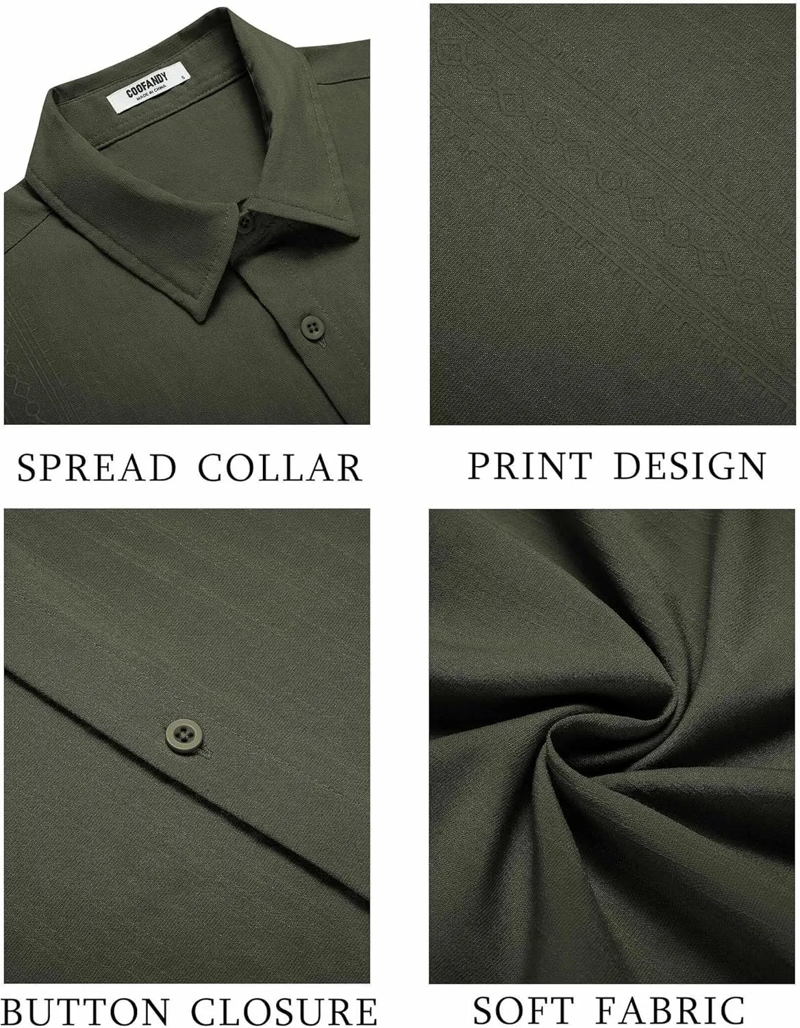 COOFANDY Men's Cuban Guayabera Shirt Short Sleeve Button Down Shirts Casual Summer Beach Shirts