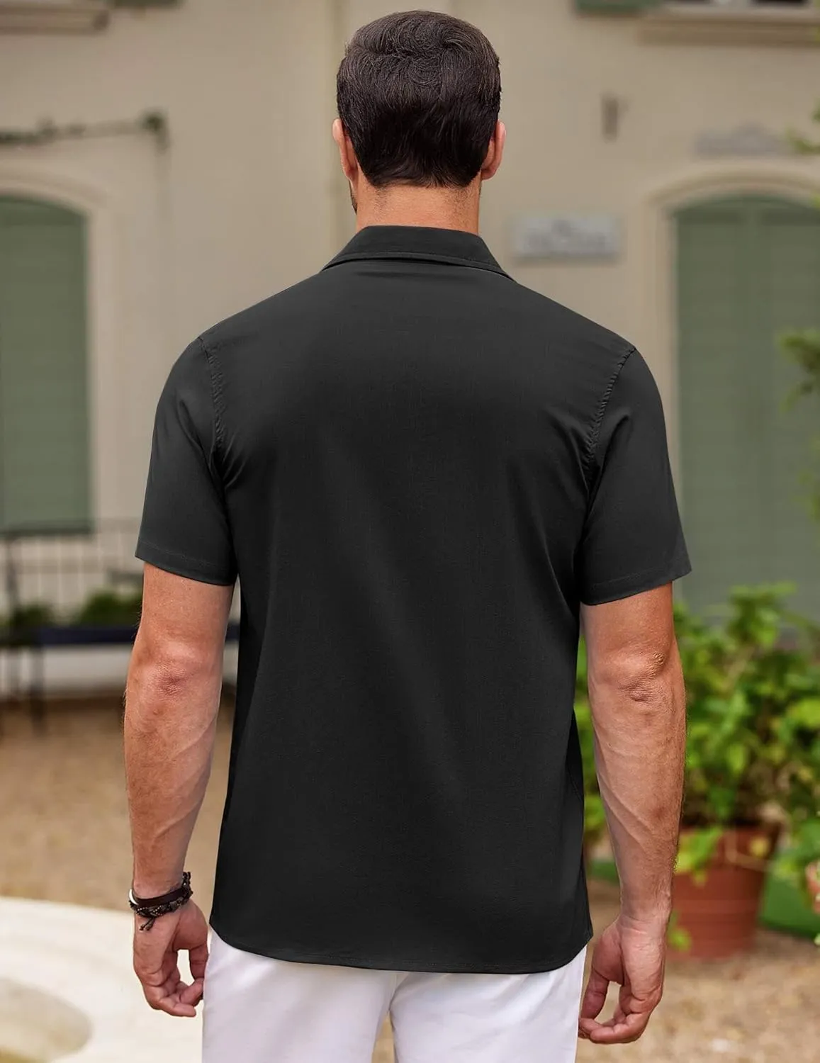 COOFANDY Men's Cuban Guayabera Shirt Short Sleeve Button Down Shirts Casual Summer Beach Shirts