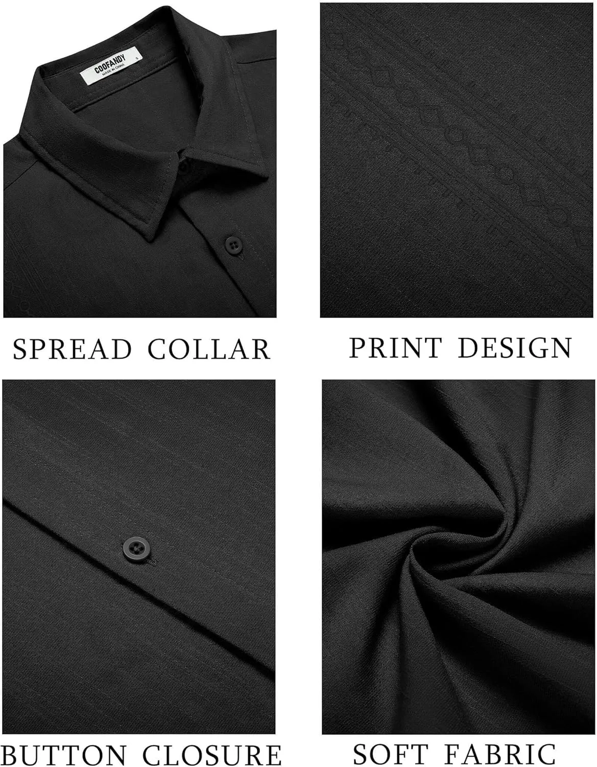 COOFANDY Men's Cuban Guayabera Shirt Short Sleeve Button Down Shirts Casual Summer Beach Shirts