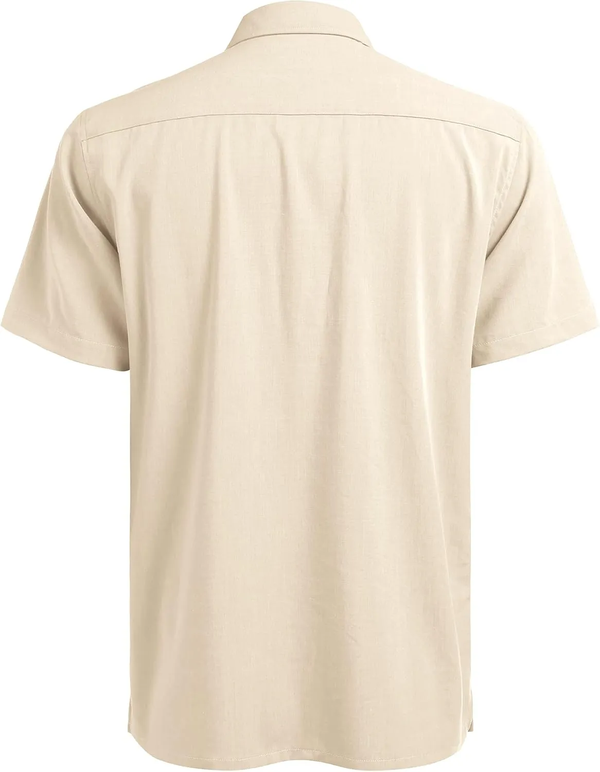 COOFANDY Mens Short Sleeve Cuban Guayabera Shirt Casual Summer Beach Button Down Shirts