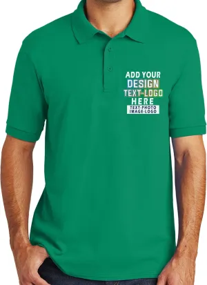 Custom Shirts Add Your Design Text Logo Photo for Men Personalized Polo T-Shirt