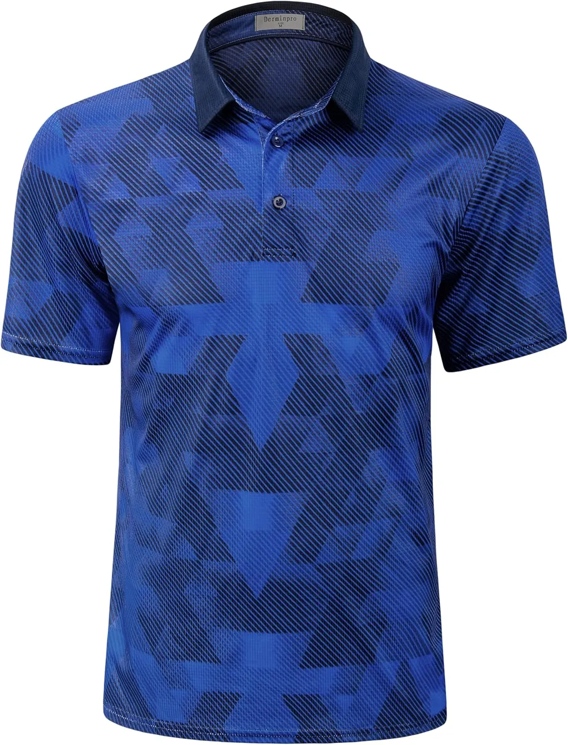 Derminpro Men's Fashion Collared Stretch Fit Casual Short Sleeve Quick Dry Golf Polo Shirts