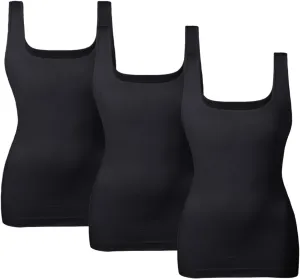 EUYZOU Women Tummy Control Shapewear Tank Tops Seamless Square Neck Compression Tops Slimming Body Shaper Camisole