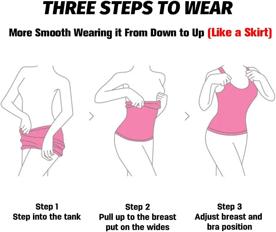 EUYZOU Women Tummy Control Shapewear Tank Tops Seamless Square Neck Compression Tops Slimming Body Shaper Camisole