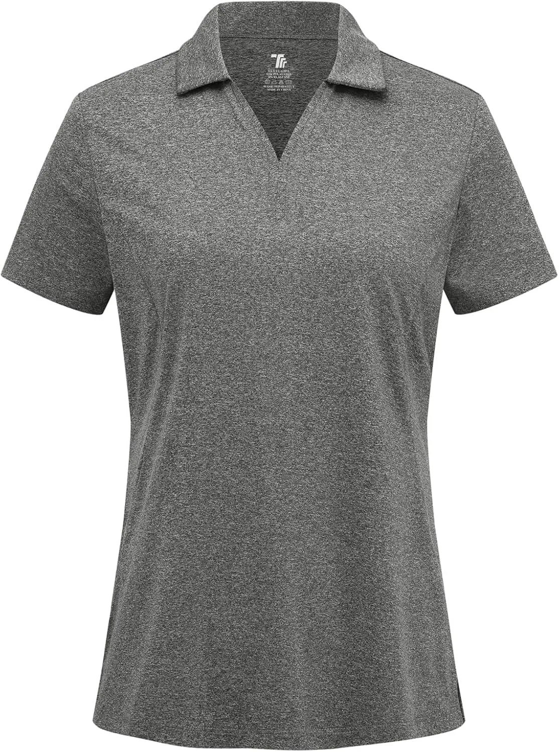 Gopune Women's Short Sleeve Golf Shirts V Neck Collared Tennis Tops Quick Dry UV Protection