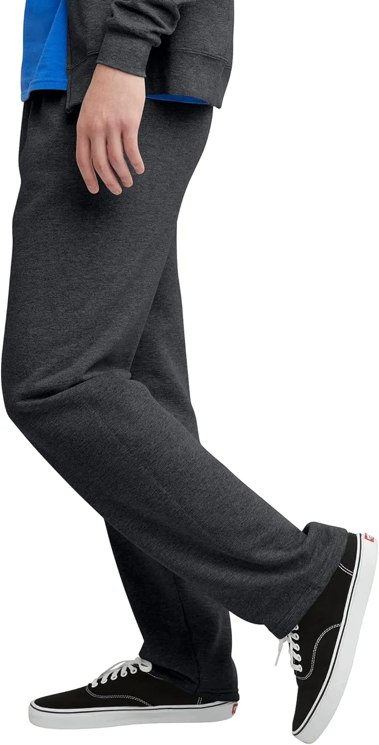 Hanes, EcoSmart Fleece Sweats for Men, Open Bottom Sweatpants, 30.5"
