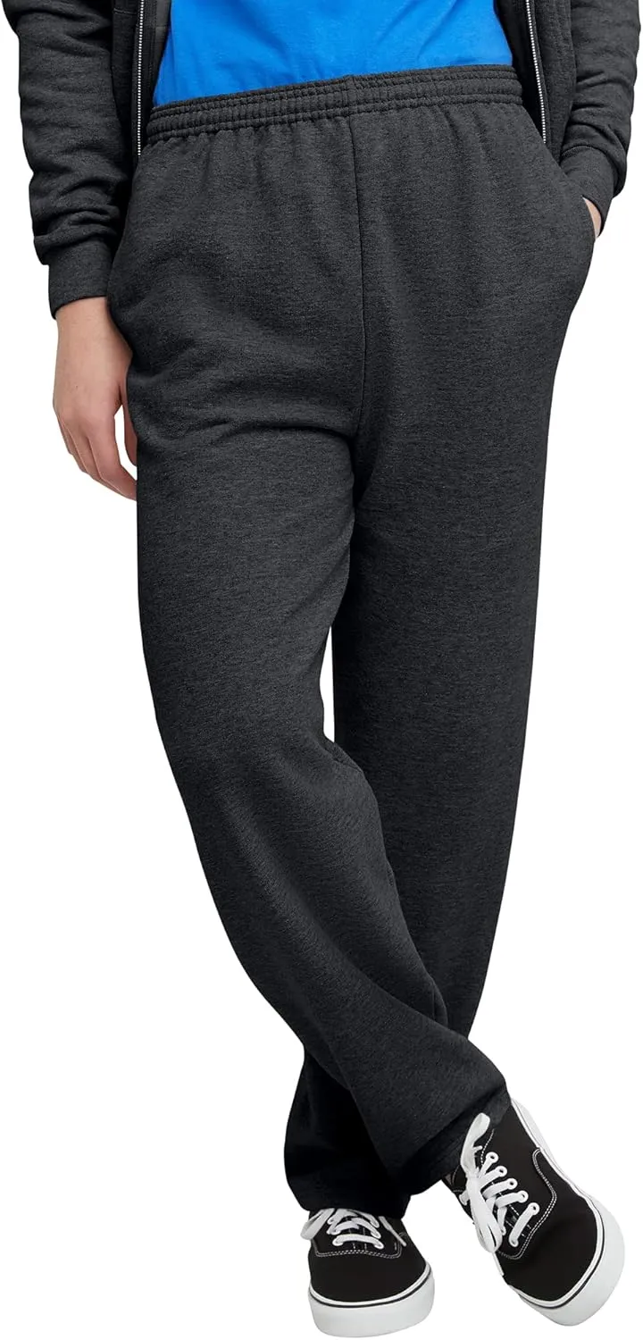 Hanes, EcoSmart Fleece Sweats for Men, Open Bottom Sweatpants, 30.5"