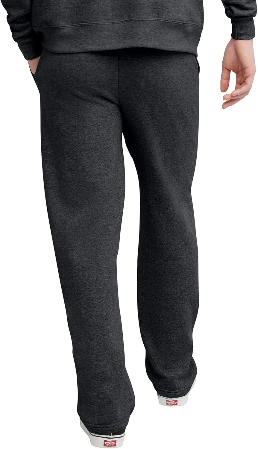 Hanes, EcoSmart Fleece Sweats for Men, Open Bottom Sweatpants, 30.5"