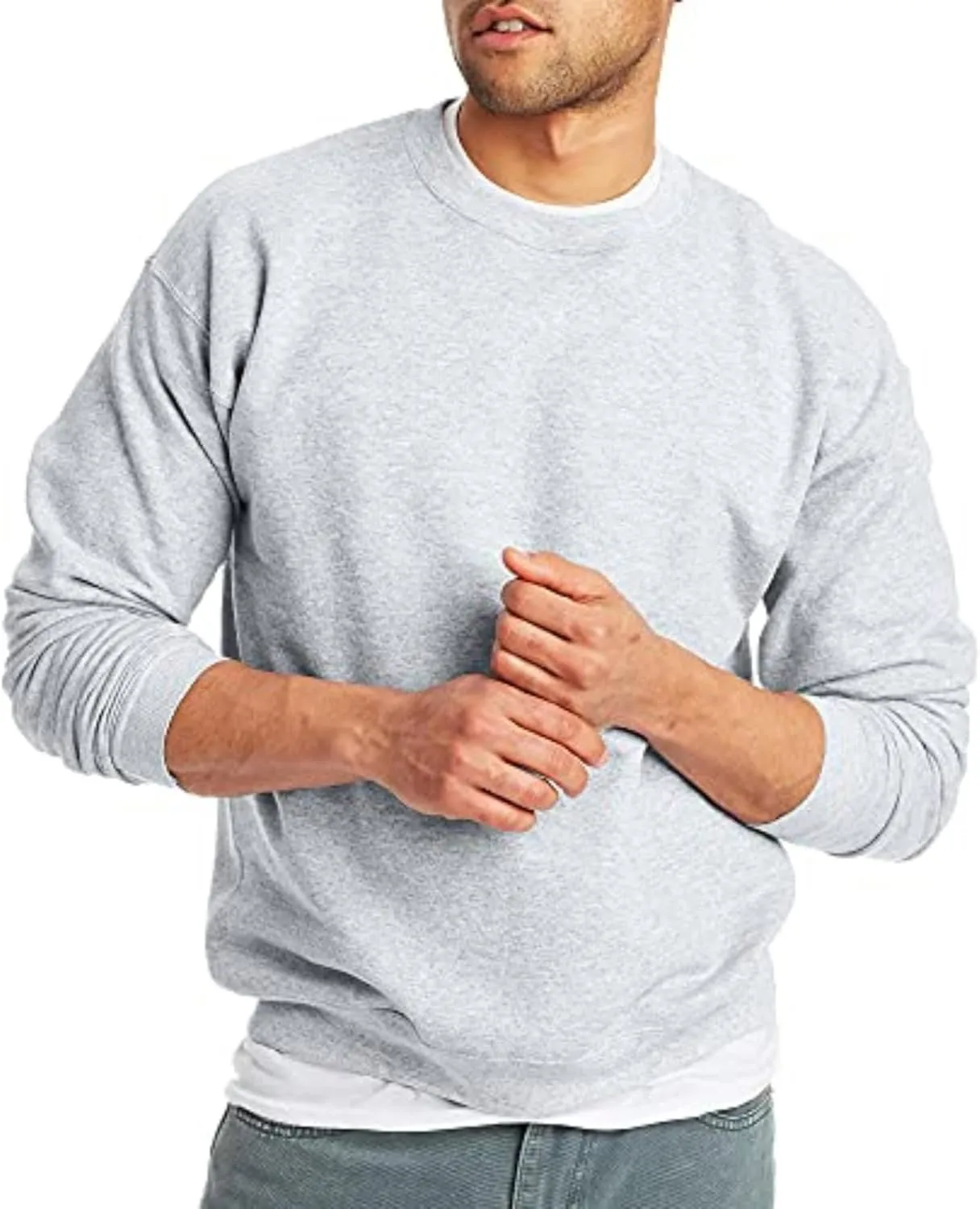 Hanes Men's EcoSmart Fleece, Pullover Crewneck Sweatshirt, 1 or 2 Pack