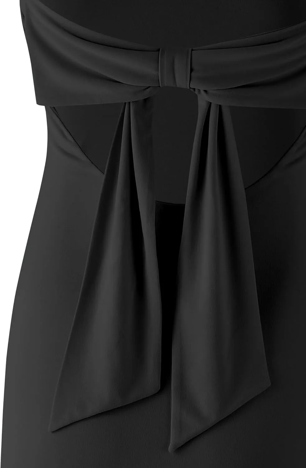 HYPERFIRE Women's Summer Strapless Tube Mini Dress Asymmetrical Slit Cut Out Back Dresses Cocktail