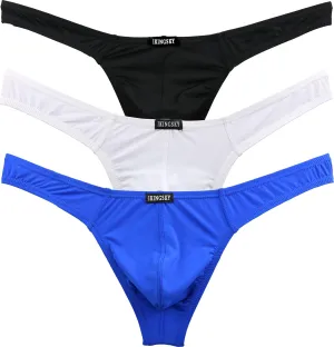 IKINGSKY Men's Low Rise Bulge Thong Sexy Mens Underwear Soft T-back Under Panties for Men