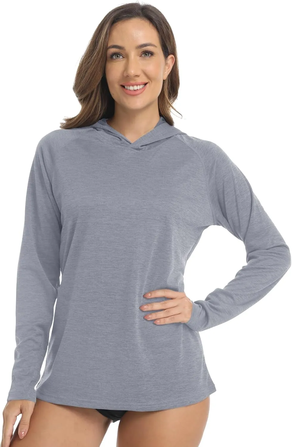 KEFITEVD Womens UPF 50  Sun Protection Hoodies UV Long Sleeve Shirts Lightweight Quick Dry Tops Hiking Fishing