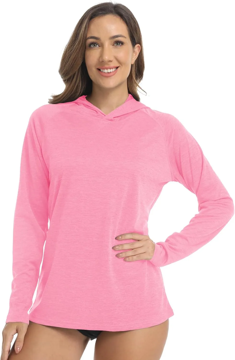 KEFITEVD Womens UPF 50  Sun Protection Hoodies UV Long Sleeve Shirts Lightweight Quick Dry Tops Hiking Fishing