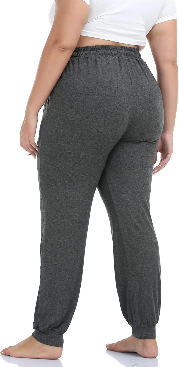 Kotii Women's Plus Size Joggers Plus Size Sweatpants Soft Lounge Pants Pajama Pants Workout Yoga Pants Casual
