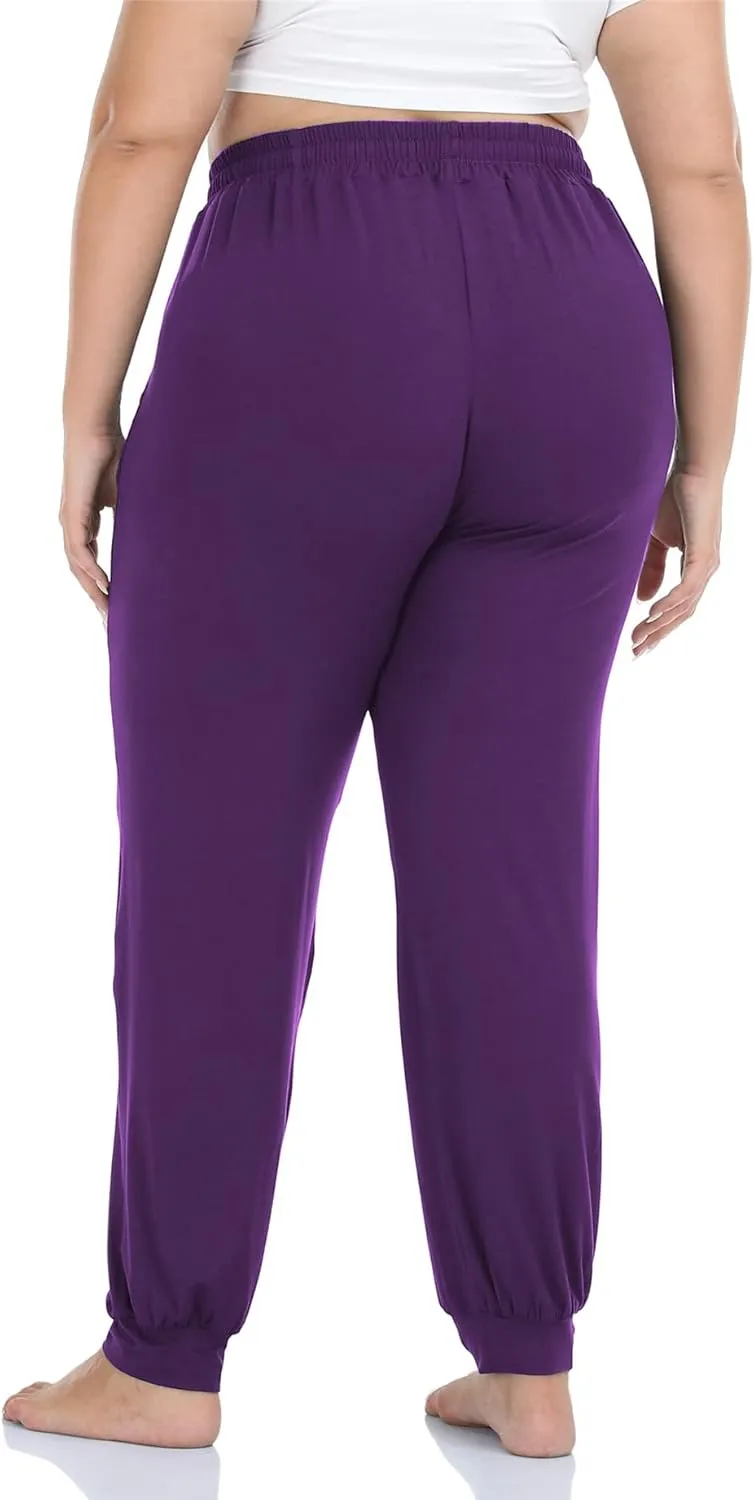 Kotii Women's Plus Size Joggers Plus Size Sweatpants Soft Lounge Pants Pajama Pants Workout Yoga Pants Casual