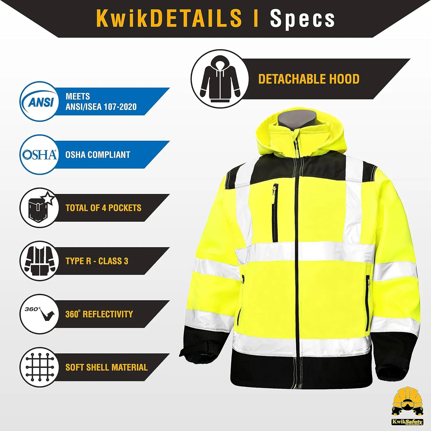 KwikSafety - Charlotte, NC - AGENT & GALAXY Softshell Safety Jacket [Base & Limited Edition Design] Class 3 ANSI Tested OSHA
