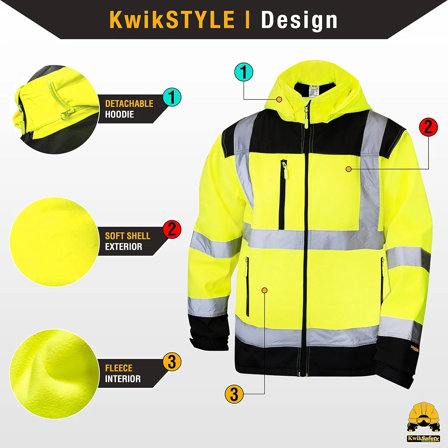 KwikSafety - Charlotte, NC - AGENT & GALAXY Softshell Safety Jacket [Base & Limited Edition Design] Class 3 ANSI Tested OSHA