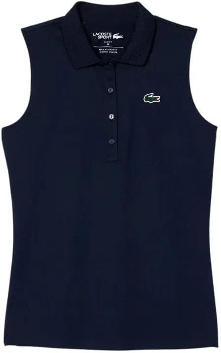 Lacoste Women's Sport Ultra Dry Slim Fit Anti-uv Stretch Golf Polo Shirt