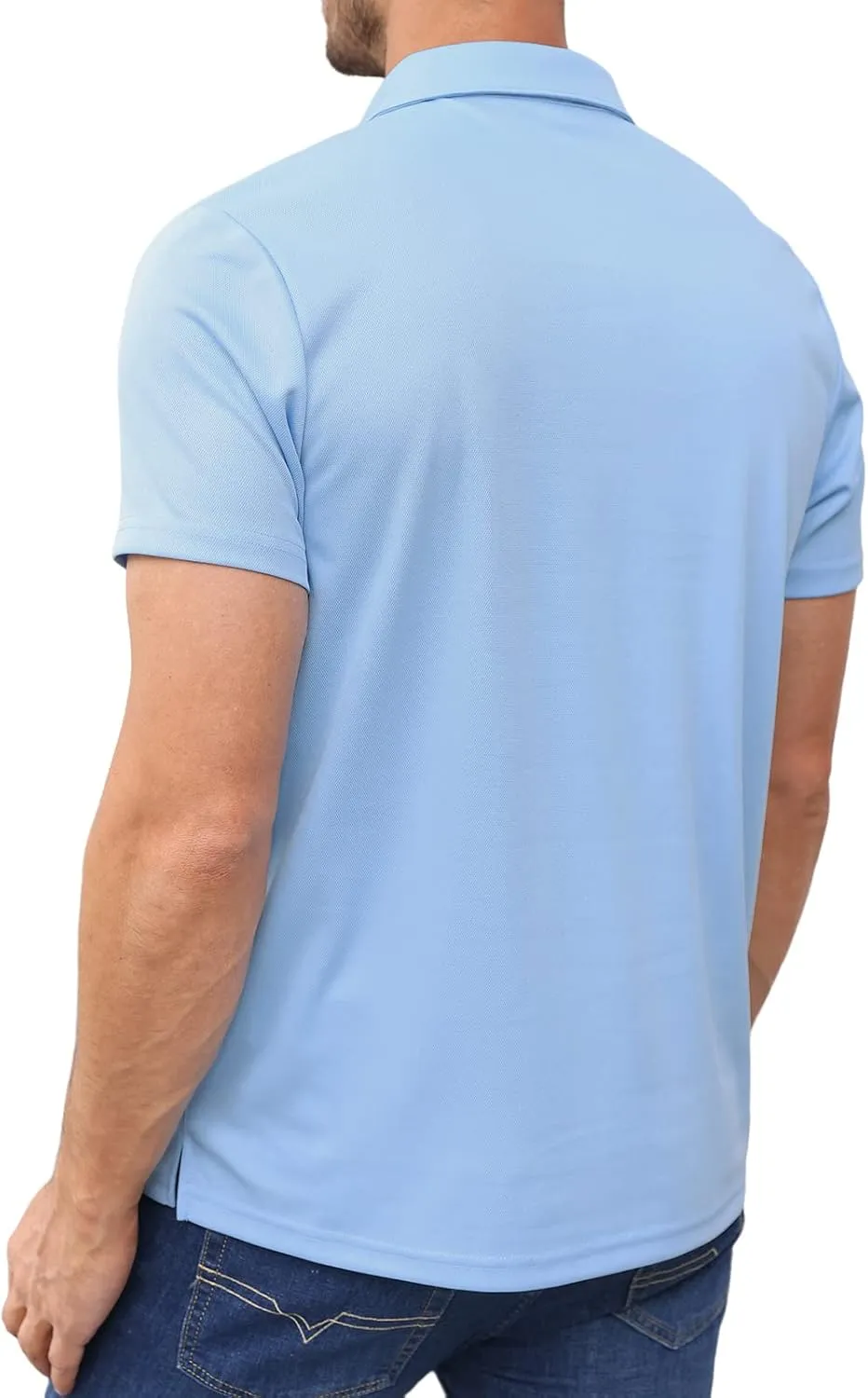 Lexiart Mens Athletic Golf Polo Shirts - Short Sleeve Workout Polos Quick Dry T-Shirt