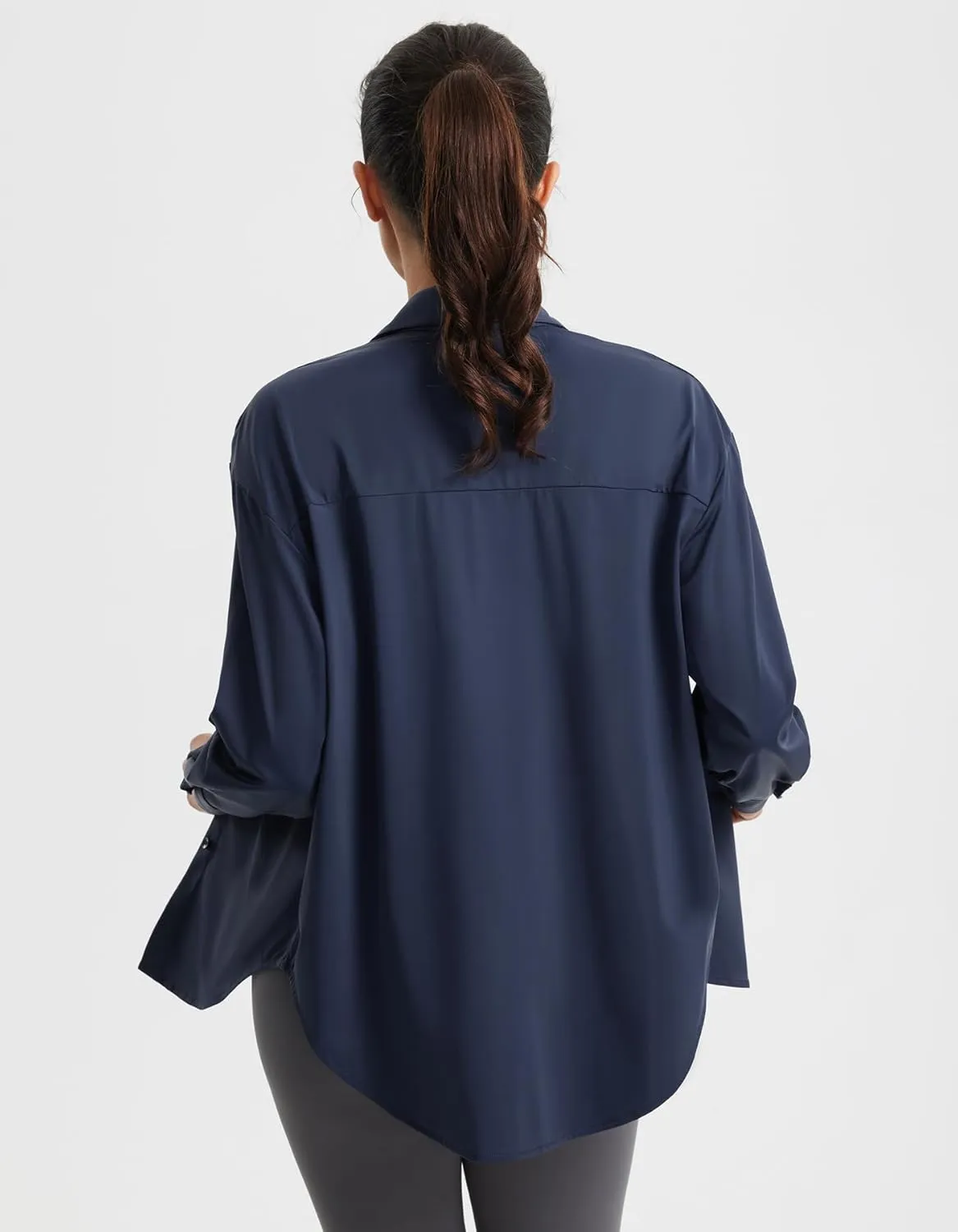 Libin Women's UPF 50  Long Sleeve UV Sun Protection Shirts Quick Dry Button Down Dress Swim Beach Cover Up for Hiking Fishing