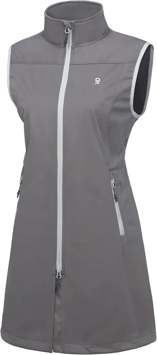 Little Donkey Andy Women's Lightweight Softshell Vest, Windproof Sleeveless Jacket for Running Hiking Travel