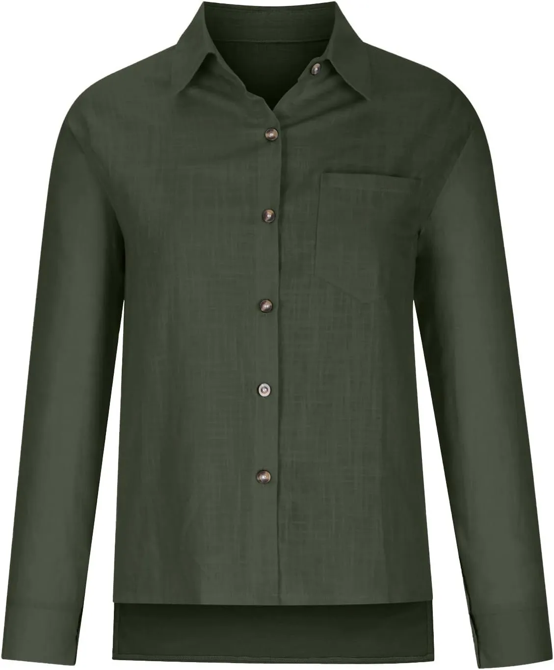 LRMQS Button Down Shirts for Women Gauze Cotton Long Sleeve Shirt Collared Plus Size Blouses 2025 Summer Linen Tops Clothing