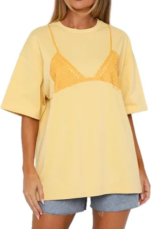 Luckinbaby Women Funny Bikini Shirt Short Sleeve Y2k Graphic Crop Top Bra Print Cute Baby Tee Summer Tops