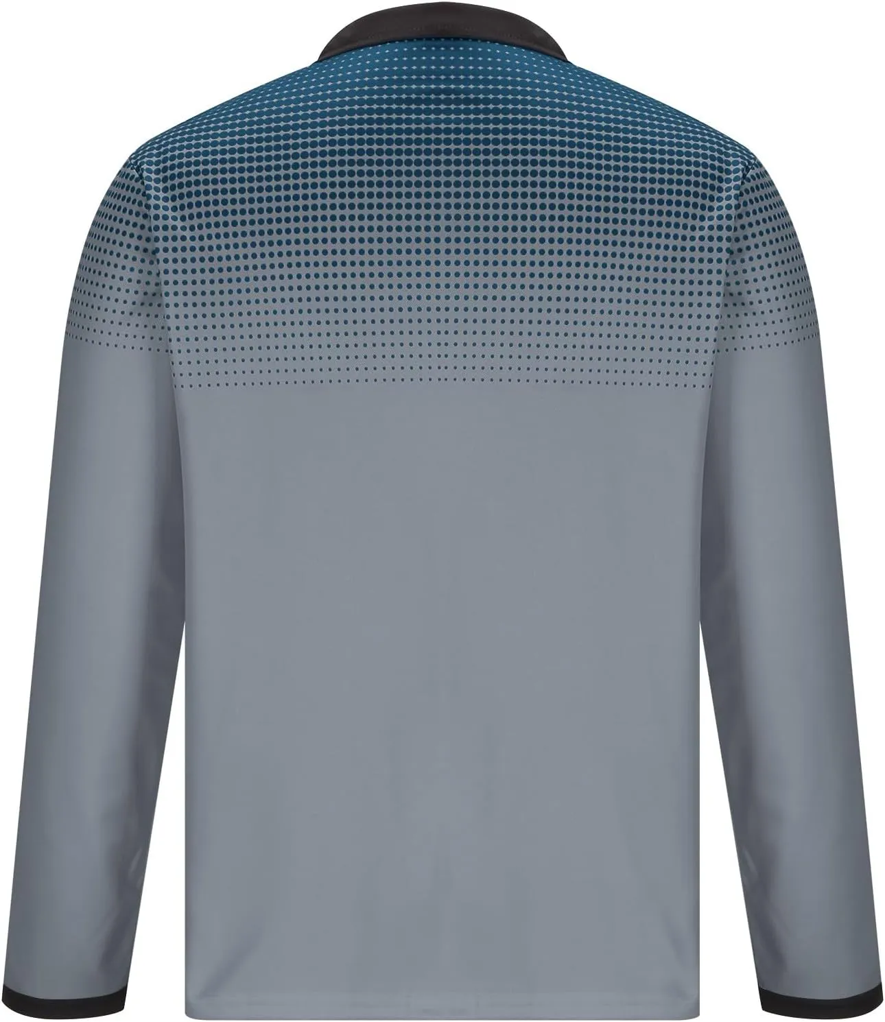 Men's Gradient Printed Sport Shirt Button Lapel Long Sleeve Tops Casual Golf Polo Shirts Fall Winter Tops