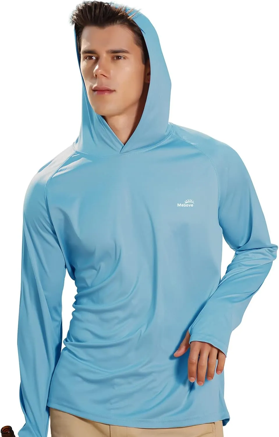 Men's UPF 50  Long Sleeve Sun Shirts UV Protection Hoodie Rash Guard Hiking Fishing Swim T Shirt