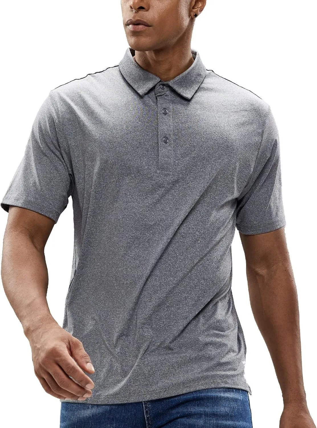 MIER Men's Golf Polo Shirt Short Sleeve Sun Protection Outdoor Sport Shirts Quick Dry