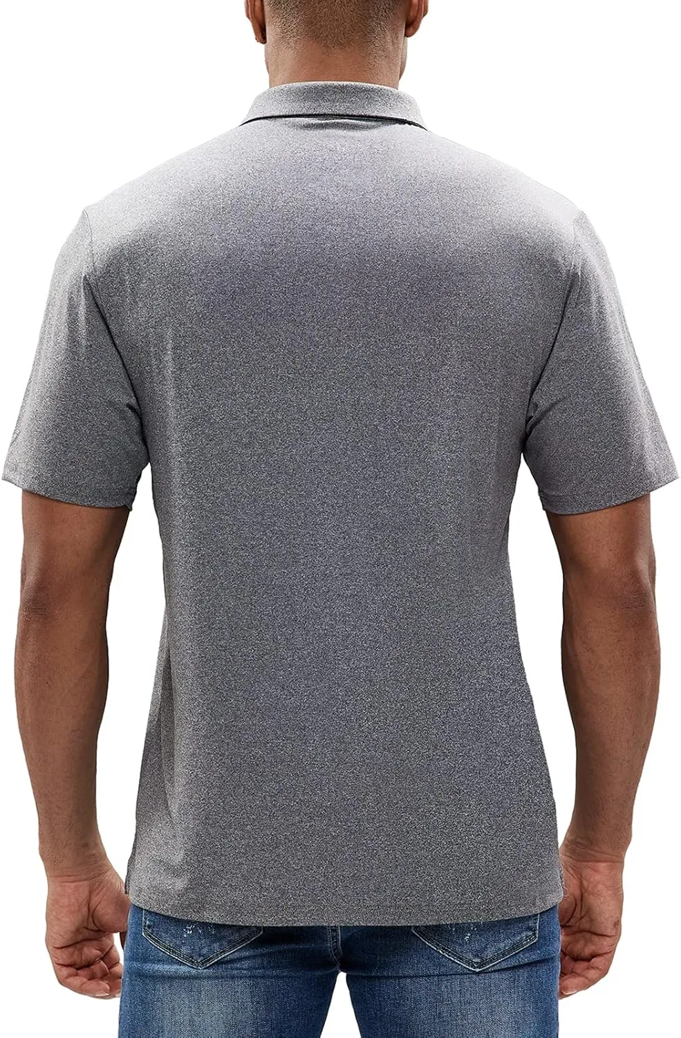 MIER Men's Golf Polo Shirt Short Sleeve Sun Protection Outdoor Sport Shirts Quick Dry