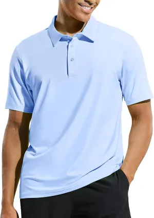 MIER Men's Golf Polo Shirt Short Sleeve Sun Protection Outdoor Sport Shirts Quick Dry
