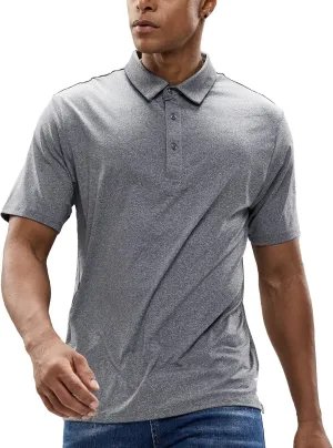 MIER Men's Golf Polo Shirt Short Sleeve Sun Protection Outdoor Sport Shirts Quick Dry
