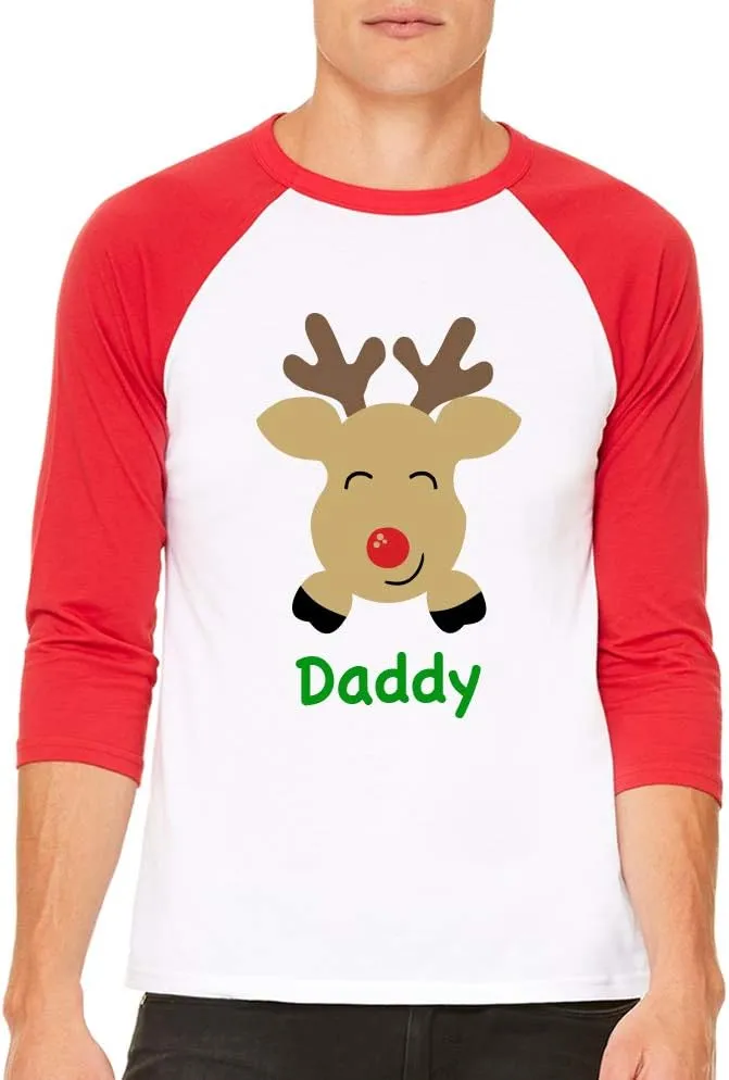 MiMa | Apparel Family Matching Christmas shirt, Personalised Family TShirt Reindeer Christmas Matching Sweatshirts, Ugly Christmas Sweater (XL, DADDY)
