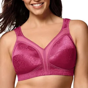 Playtex Women's Wireless Bra, 18 Hour Plus-Size Bras Available, Full Coverage, Smoothing, 4693, Single or 2-Pack