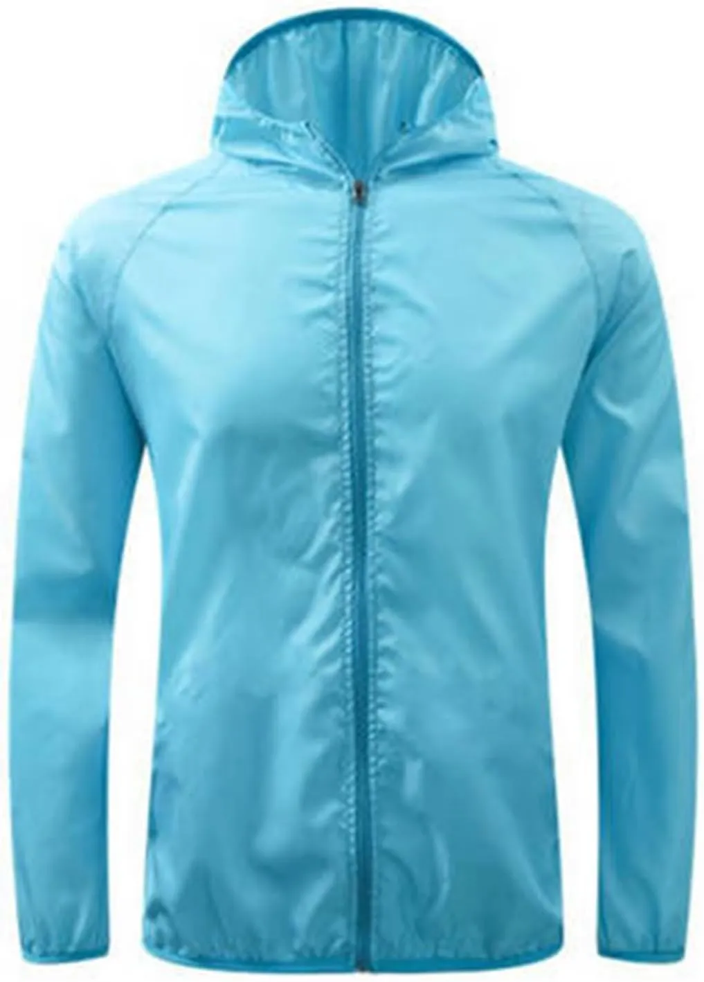Plus Size Womens Sun Protection Hoodie Jacket Full Zip Quick Dry Waterproof Windbreaker Hiking Outdoor Oversized