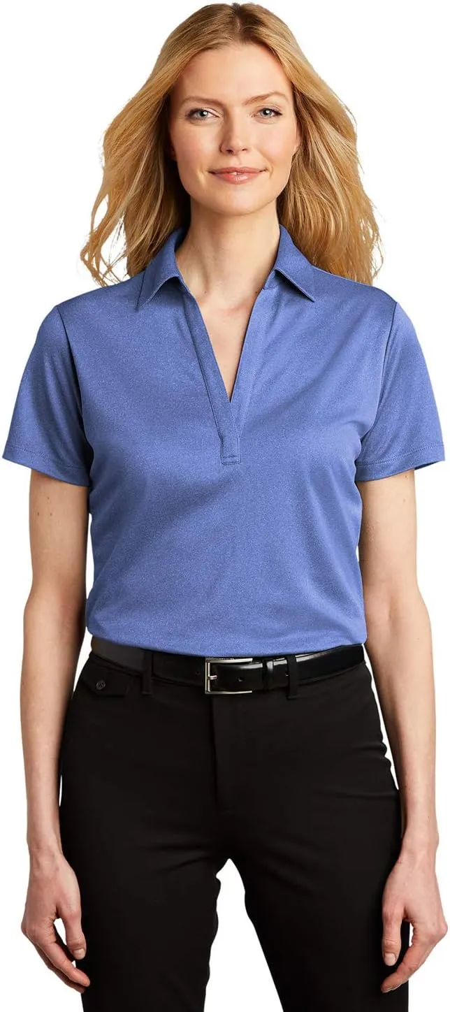 Port Authority Ladies Heathered Silk Touch Performance Polo