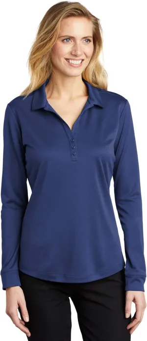 Port Authority Ladies Silk Touch Performance Long Sleeve Polo