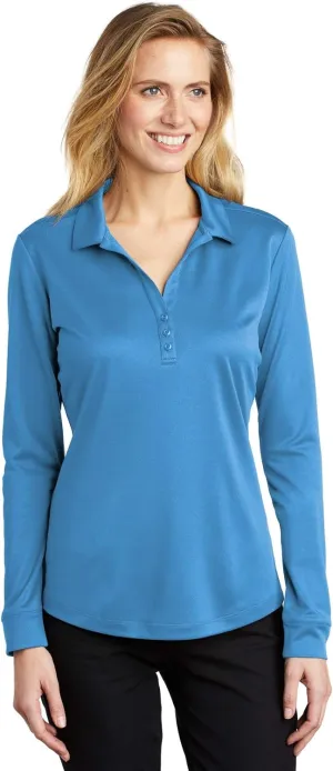 Port Authority Ladies Silk Touch Performance Long Sleeve Polo