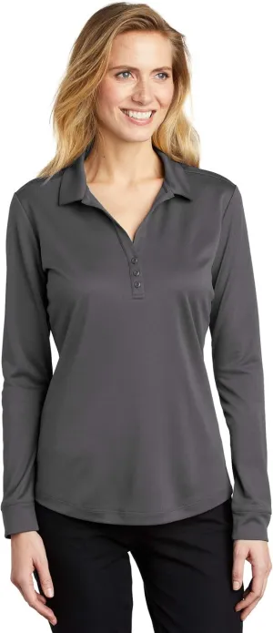 Port Authority Ladies Silk Touch Performance Long Sleeve Polo
