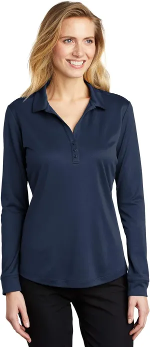 Port Authority Ladies Silk Touch Performance Long Sleeve Polo